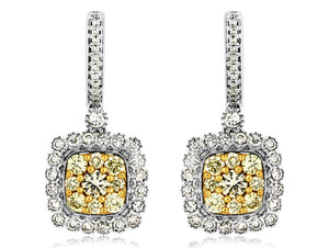 YELLOW DIA & DIAMOND EARRING (WC7325Y)