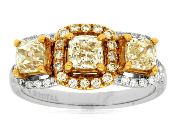 YELLOW DIAMOND & DIAMOND RING (WC7423Y)
