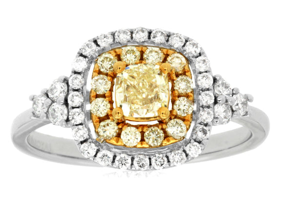 YELLOW DIAMOND & DIAMOND RING (WC7427Y)