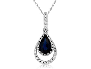 SAPPHIRE & DIAMOND PENDANT (WC7762S)