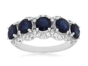 SAPPHIRE & DIAMOND RING (WC7918S)