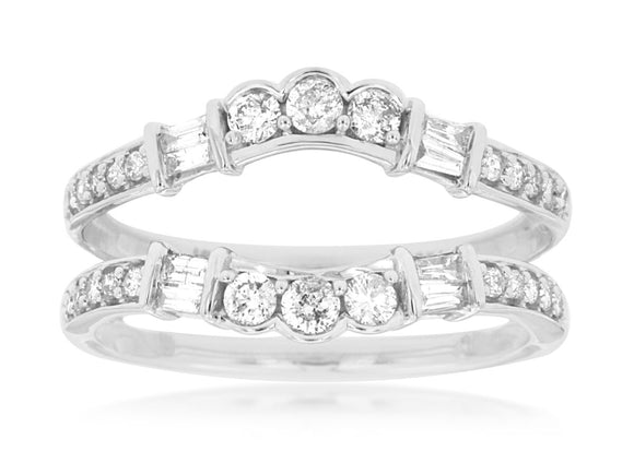 LADIES DIAMOND INSERT RING (WC8227D)