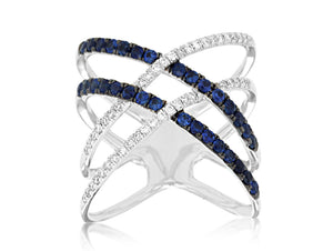 SAPPHIRE & DIAMOND RING (WC8348S)