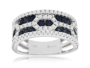 SAPPHIRE & DIAMOND RING (WC8609S)