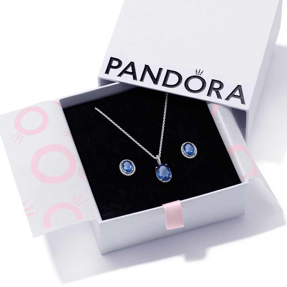 Pandora hot Sparkling Statement Halo Jewlery Gift Set