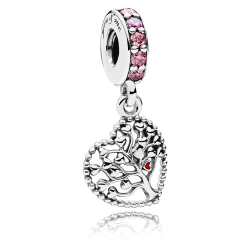 Pink Family Tree Dangle Charm – Reichman Jewelers
